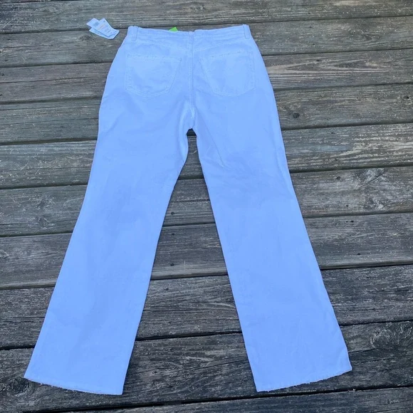 Sam Edelman Yaro jeans white distressed high rise pinched waist size 29 NWT - Picture 7 of 8